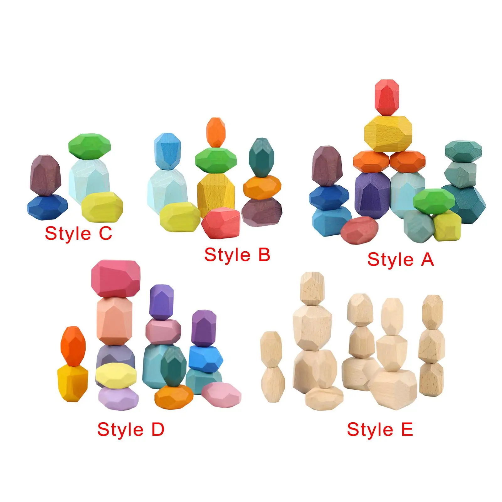 

Wooden Balancing Stacking Stones Montessori Puzzle Toys Preschool Learning