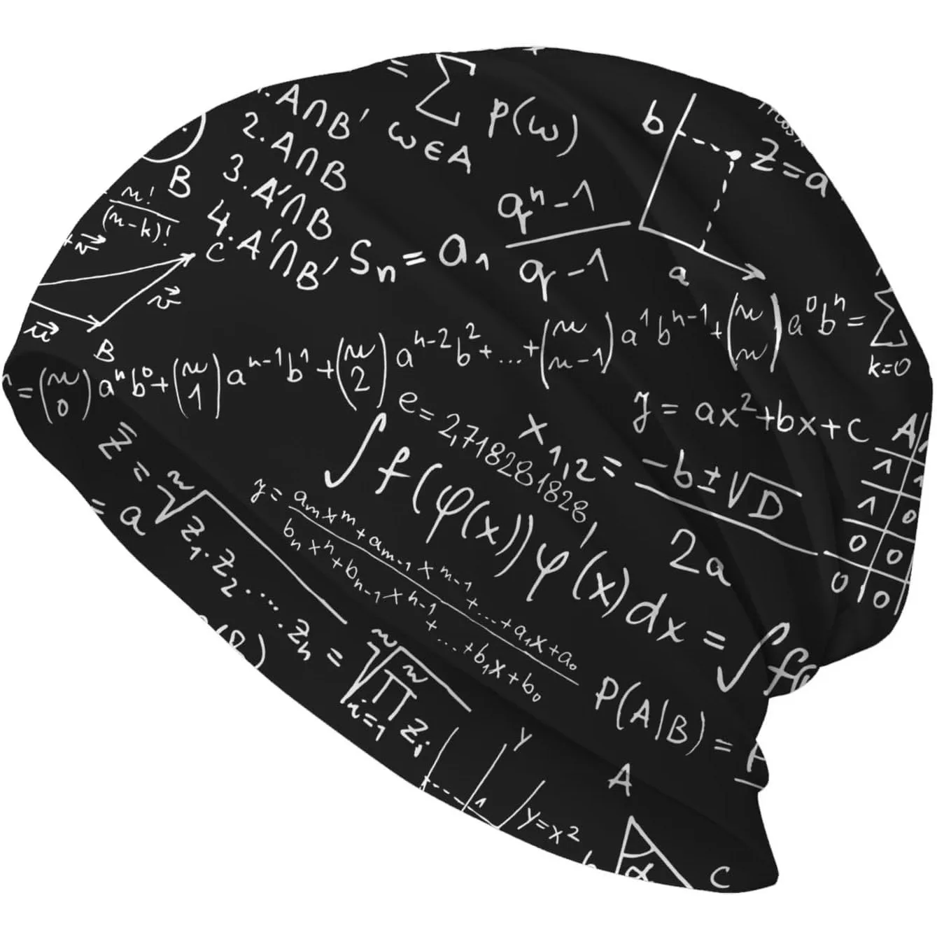 قبعة نسائية سوداء مترهلة من القطن قبعات كيميائية للسرطان أغطية الرأس قبعات عمامة فضفاضة على شكل جمجمة وشاح للنوم