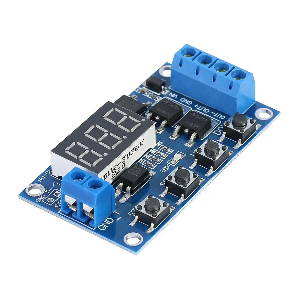 

DC LED 5-30V Relay Module Switch Trigger Time Delay Timer Cycle 12V 24V Digital