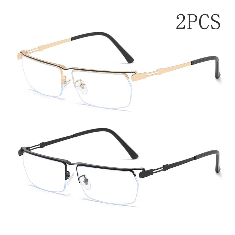 2/3PCS Neue Halb Rahmen Hängen Draht Hd Anti Blau Licht Ultra Licht Business Komfortable Einfache Presbyopie gläser 3879