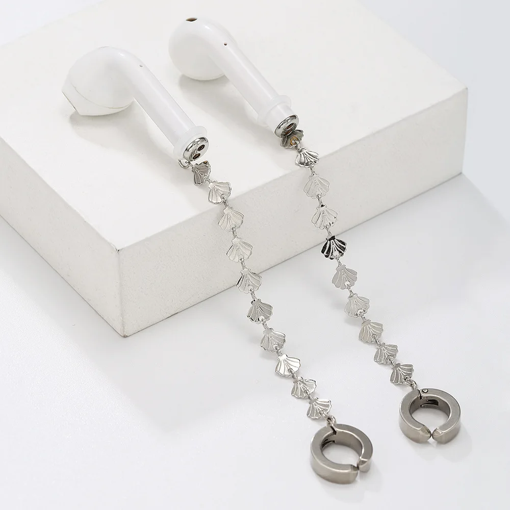 Fashion For Airpods Anti-Lost Chains Earphone Holder Clip Earrings For Women Star Charm Wireless Headphones Earrings image 6