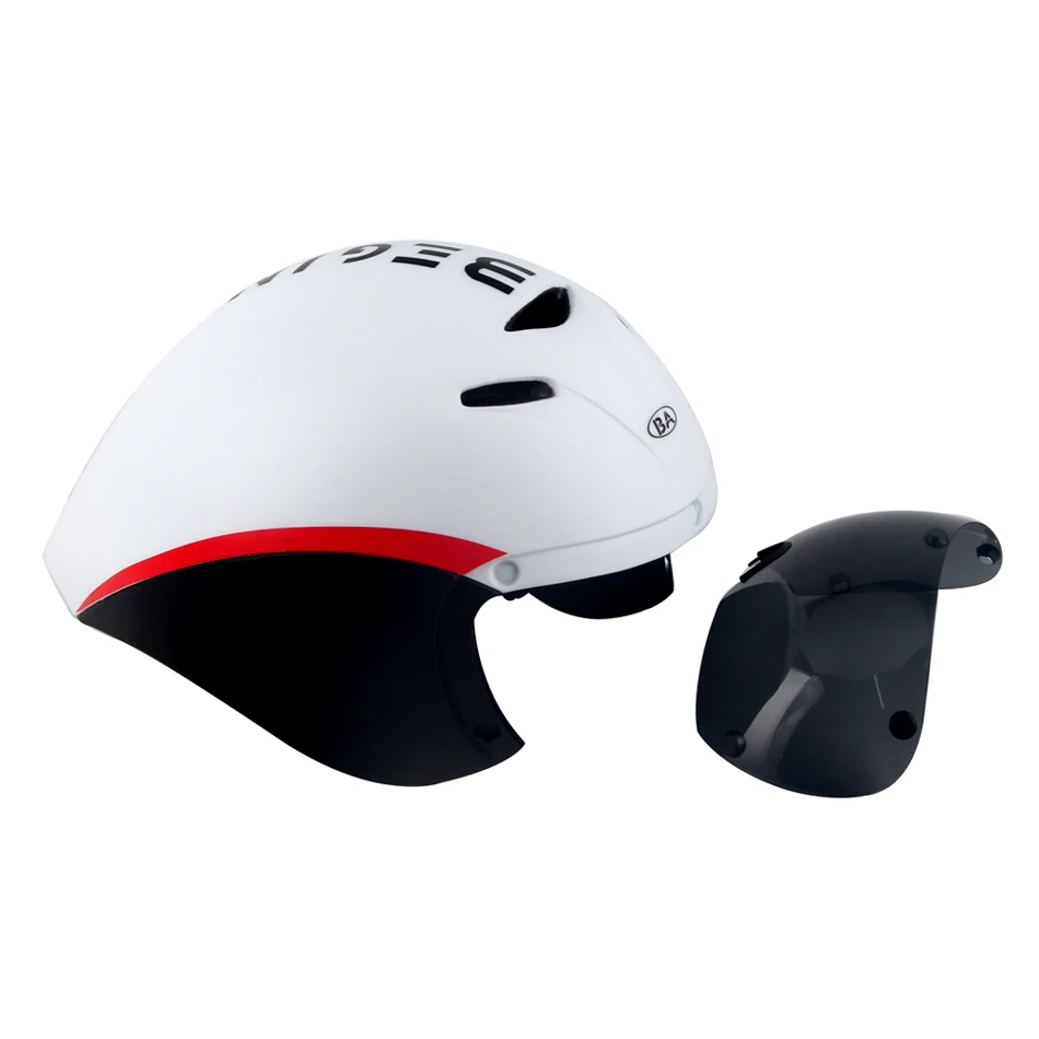 Aero Goggles Bicycle Helmet TT Triathlon Road Bike Helmets Timetrial Racing Riding Helmet With Lens Bicycle Equipment