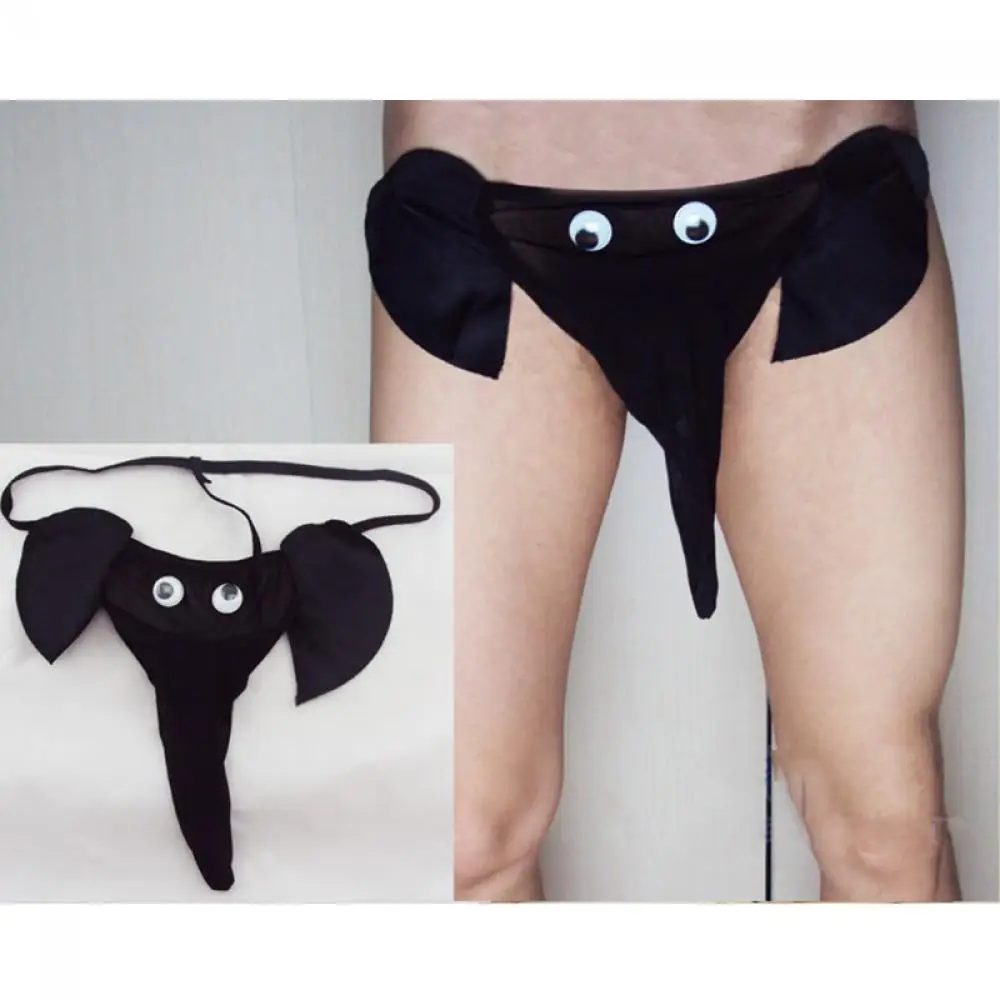 Sexy T-back Bulge Pouch Briefs G-string Elephant Thong Underwear