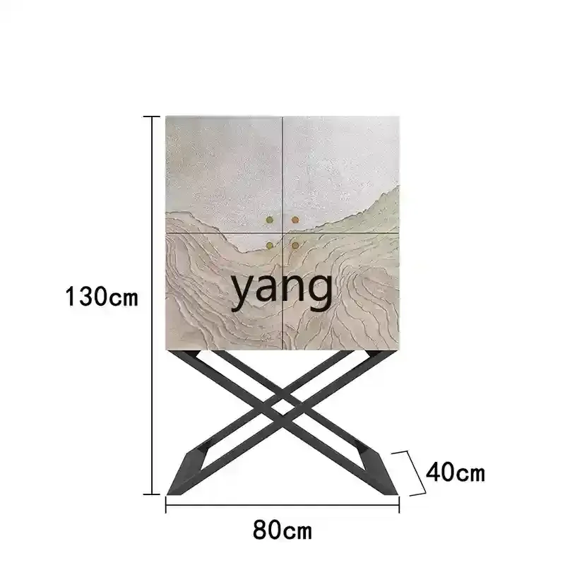 

xyy Chinese cabinet simple retro solid wood home living room decoration dining side cabinet high foot