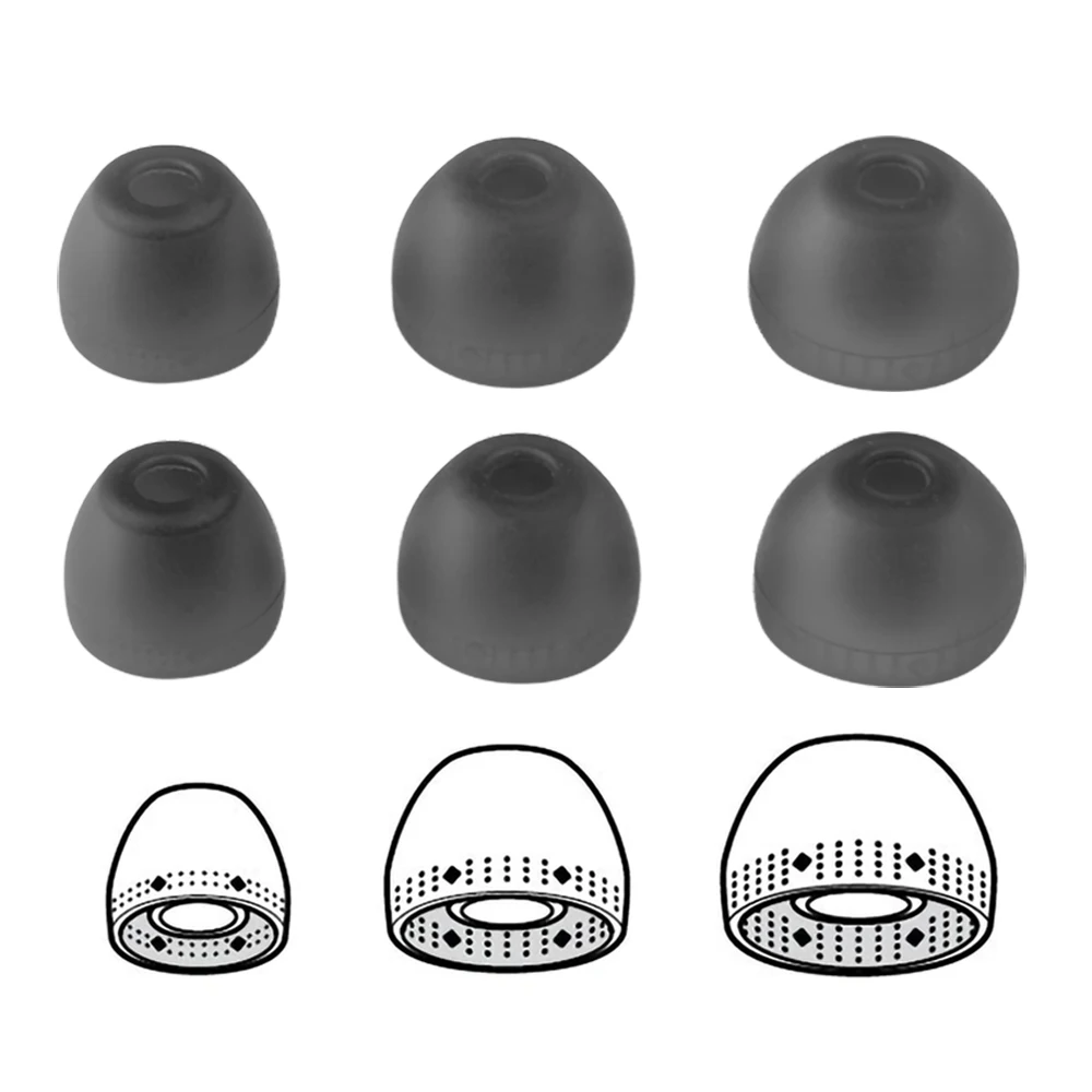 6Pcs Silicone Ear Tips for Sony WF-1000XM4 MDR-EX150AP EX250AP EX750BT Earphone Eartips Earbuds Tips 4-5mm In-ear Earplugs