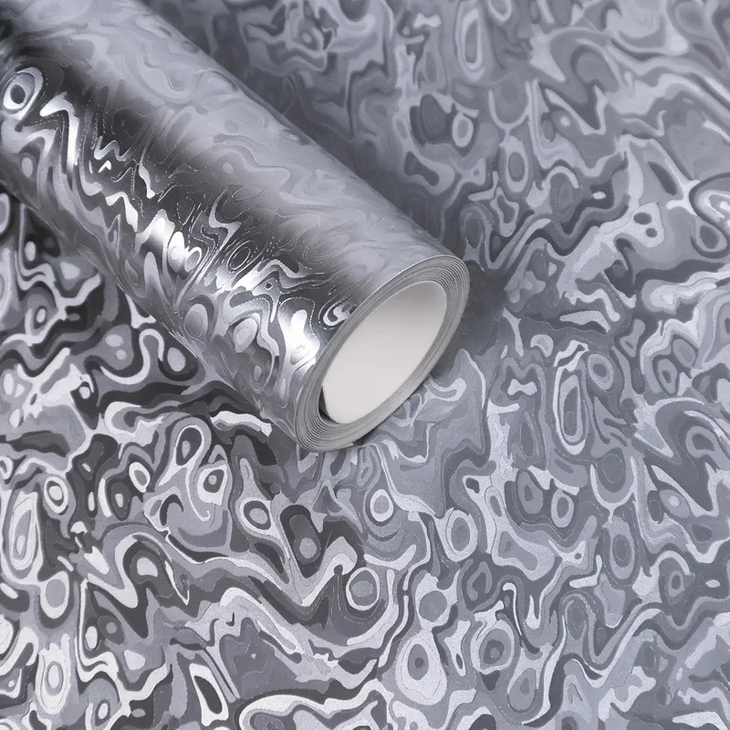 Premium 3D Silver Cosmic Ghost Textured Forged Carbon Fiber Vinyl Wrap Self Adhesive Car Wrapping Decal