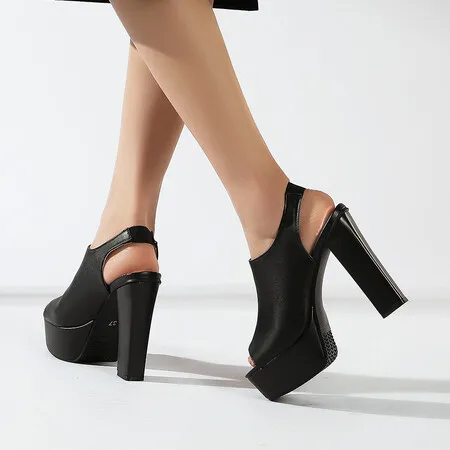 Oversize Large size Big Size Simple high-heeled sandals high heels sandals women shoes woman summer ladies