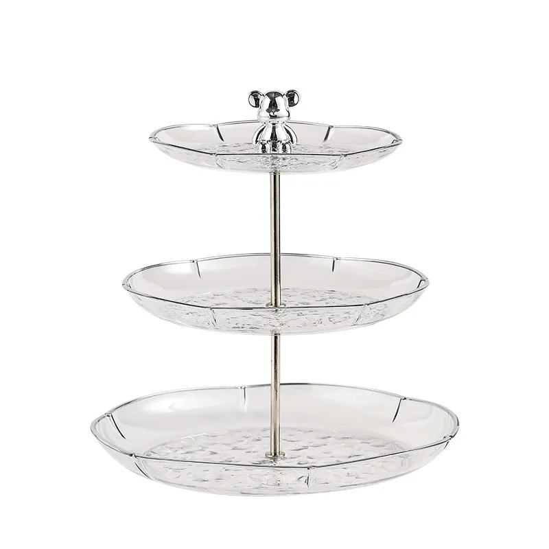 

Dessert plate, household cake fruit plate table ornament, multi-layer tray candy high-end new living room rack