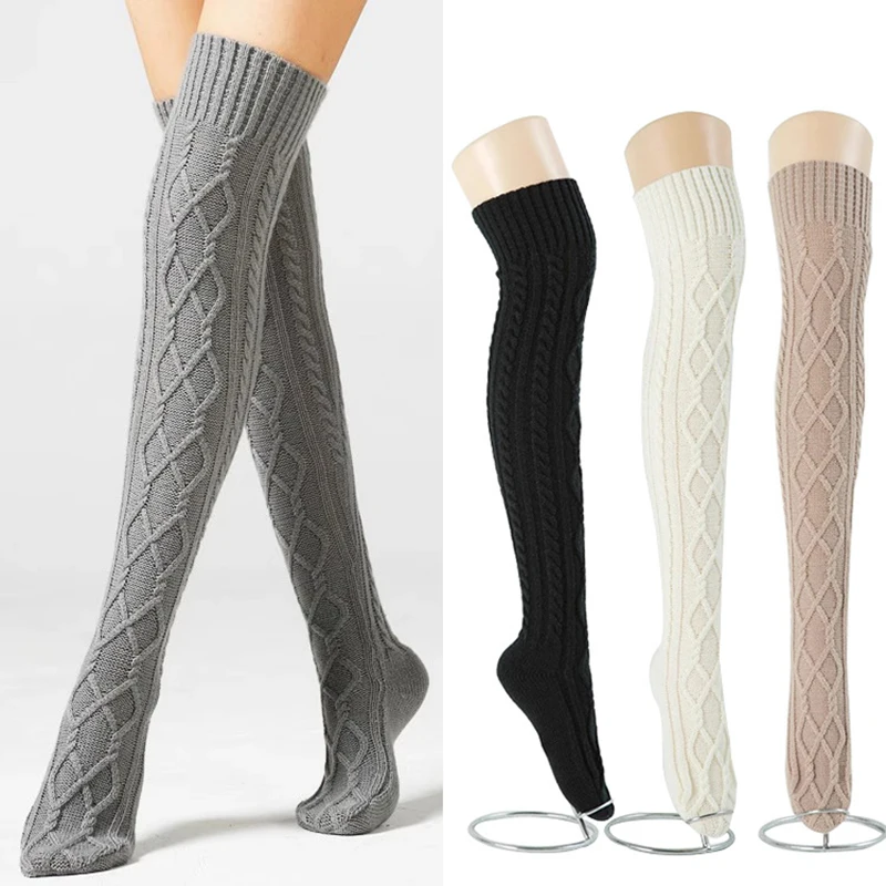 

Женские гетры Ddiamond Y2k, зимние гетры, пушистые вязаные гетры, готические вязаные длинные носки в стиле Лолиты, напольные носки