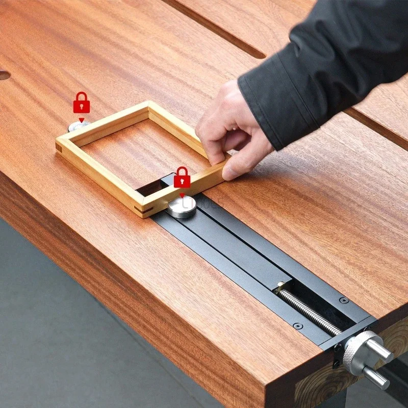 

New Woodworking Table Tail Quick Fixing Vice 20mm Hole Precision Aluminium Alloy Woodworking Benches Fixture Vise Joinery Tool