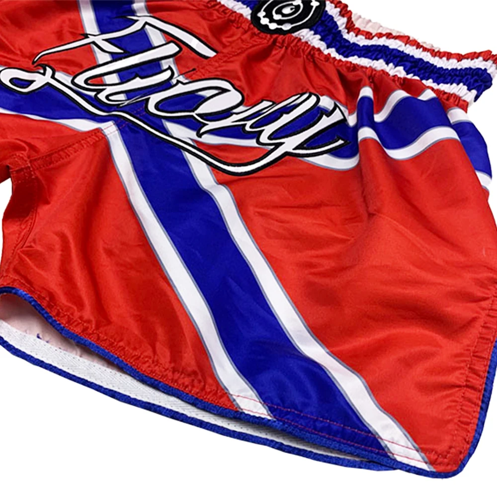 FLUORY MTSF94 MMA Fighting Muay Thai Shorts Boxeo Boxer Training Sports High Quality Kick Boxing Fitness Athletic Pants For Kid
