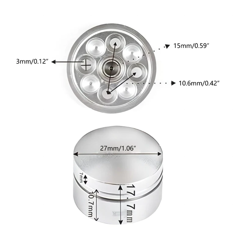 ADWE メタルラウンドプロペラベース 簡単取り付け 軽量プロペラホールド DIY用