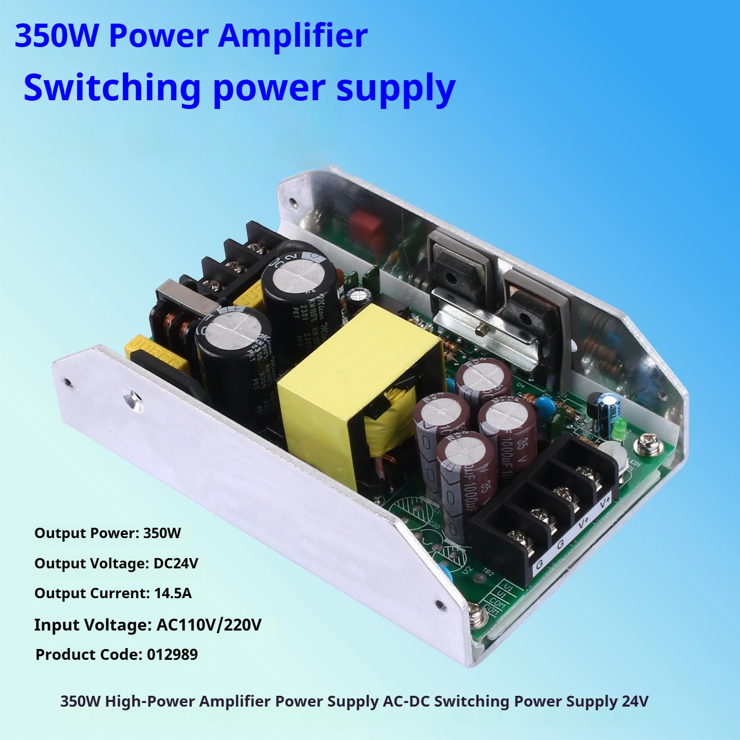 Power amplifier switch power supply 350W AC to DC stabilized Power supply board 220V to 24V  14.5A noise free