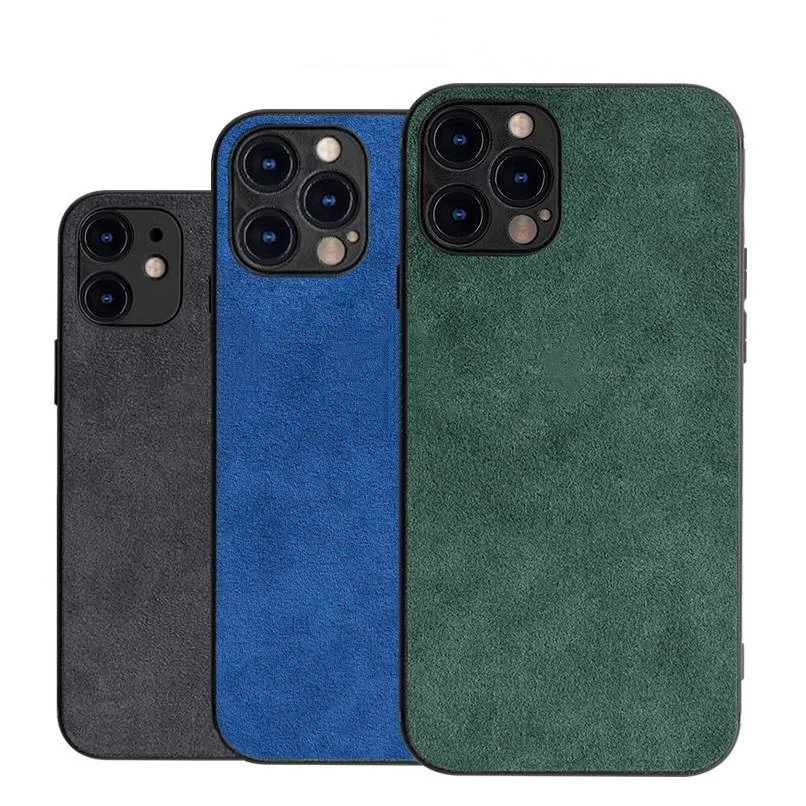 Italian Imported  Case  iPhone 12 Pro Max 14 15 11 Pro Max 13 Mini SE 2020 6 7 8 Plus XS Max XR X Suede Back Cover.