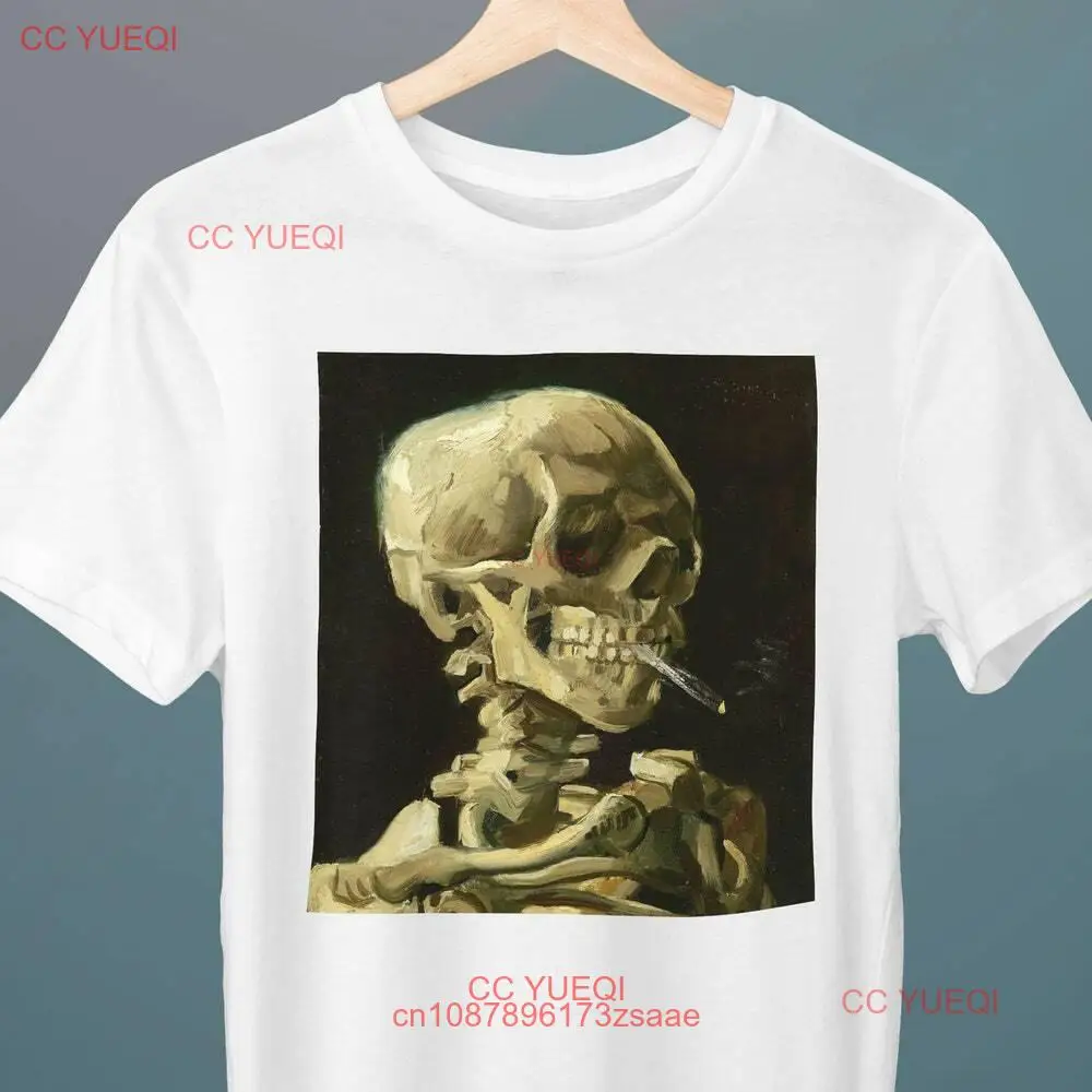 Skull Of A Skeleton With Burning Cigarette, Vincent Van Gogh, Gothic T-Shirt