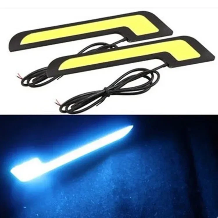 

2 Pcs High Power L Shape COB LED Car DRL Daytime Running Lights Fog Lamp DC 12V