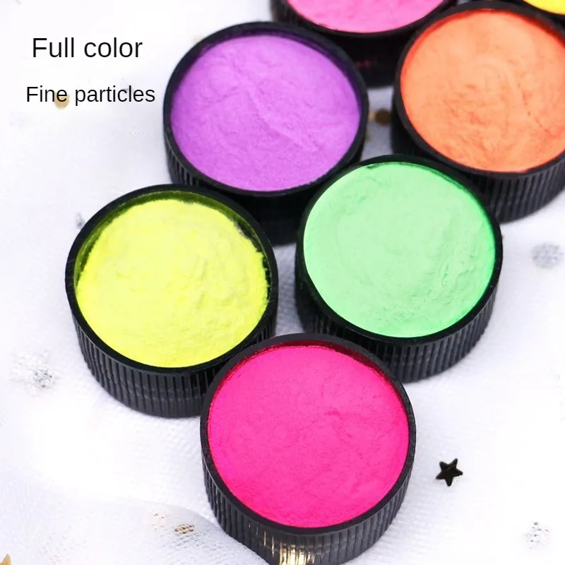 20g Long-life High Brightness Luminous Powder Crystal Drop Gel Luminescent Powder 12-color Water Oil Phosphor Powder Bottle