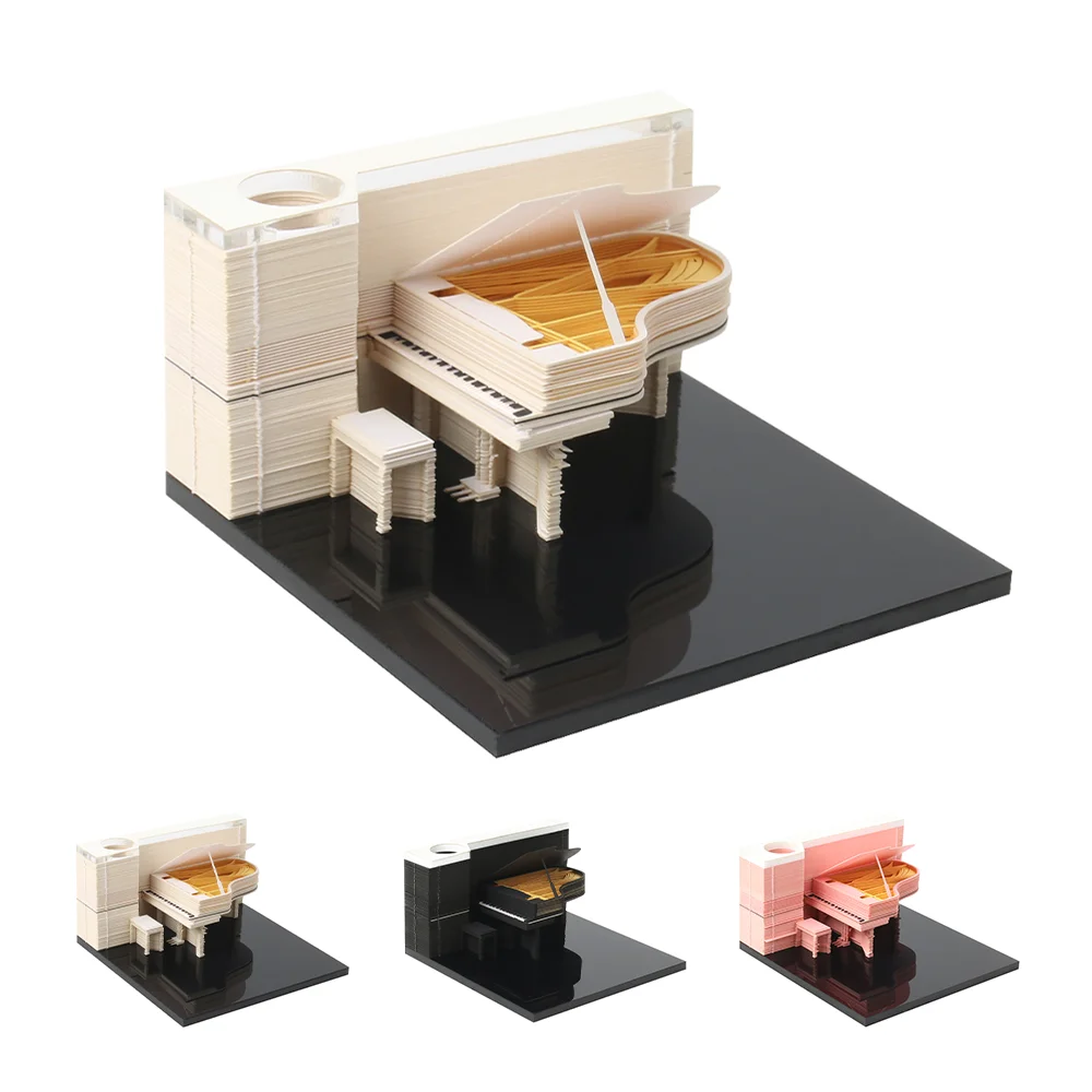 

Omoshiroi Block 3D Notepad Piano 138Sheets Memo Pad Block Notes Paper Art Diy Sticky Notes ​Office Accessories Holiday Gifts