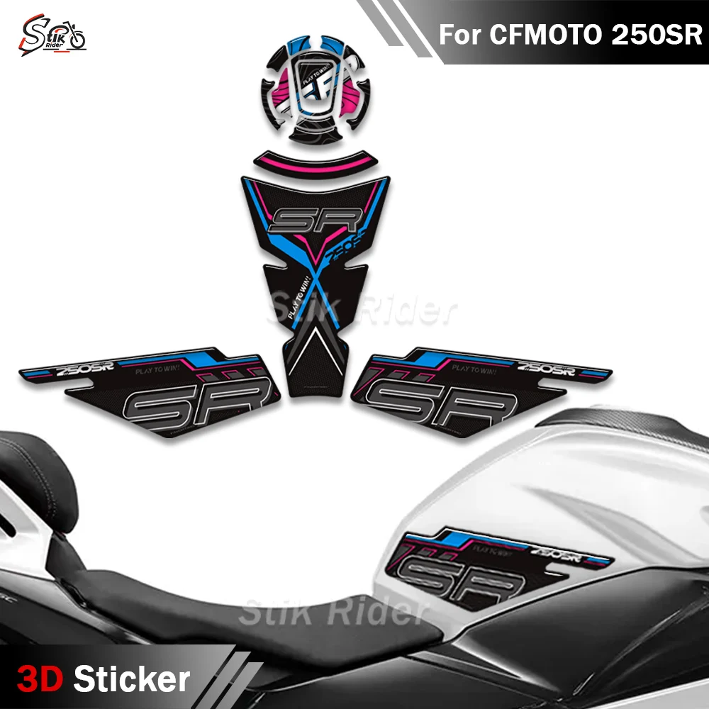

Motorcycle For CFMOTO CF MOTO 250SR 250 SR Tank Pad Stickers Side Grips Gas Fuel Oil Knee Protector Decal kit
