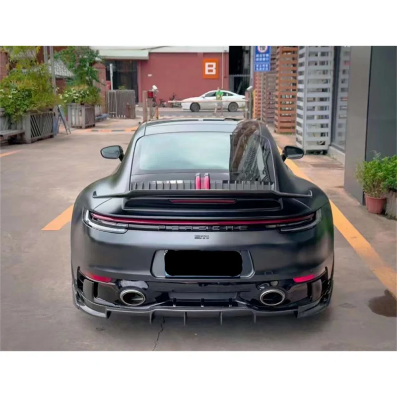 

High Quality Genuine Carbon Fiber X-Style Front Lip Side Skirt Rear Diffuser For Porsche 992 911 Body Kit