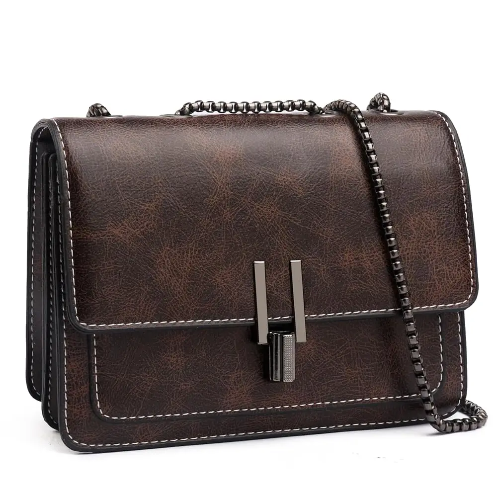 

Crossbody Bags for Women Small Handbags PU Leather Shoulder Bag Purse Evening Bag Quilted Satchels with Chain Strap