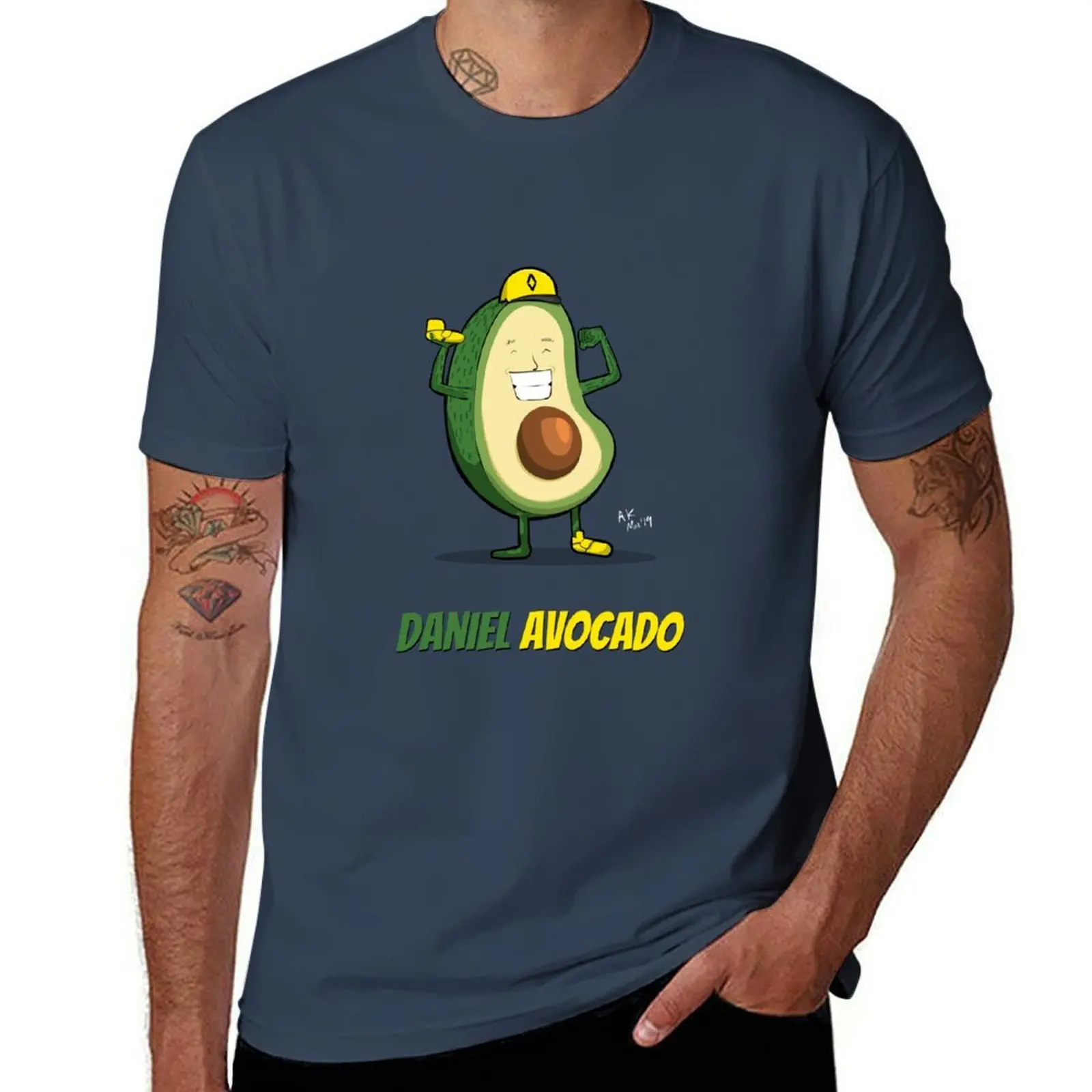 

Daniel Avocado T-Shirt Gym Wear Breathable Short Sleeve Tee