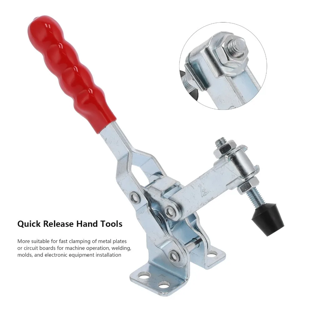 2pcs Durable Plastic Cover Handle Toggle Clamp Stable Safe Quick Release Clamp Quick Fixture Circuit Board