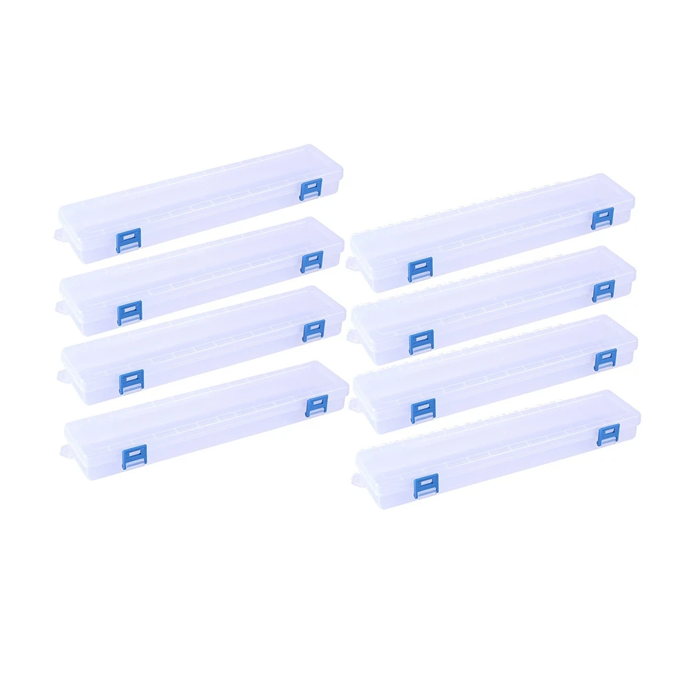 

8Pcs Translucent Plastic Paint Brush Holders Paint Brush Case Organizers Drawing Tools Storage Box Long Paint Brush Case