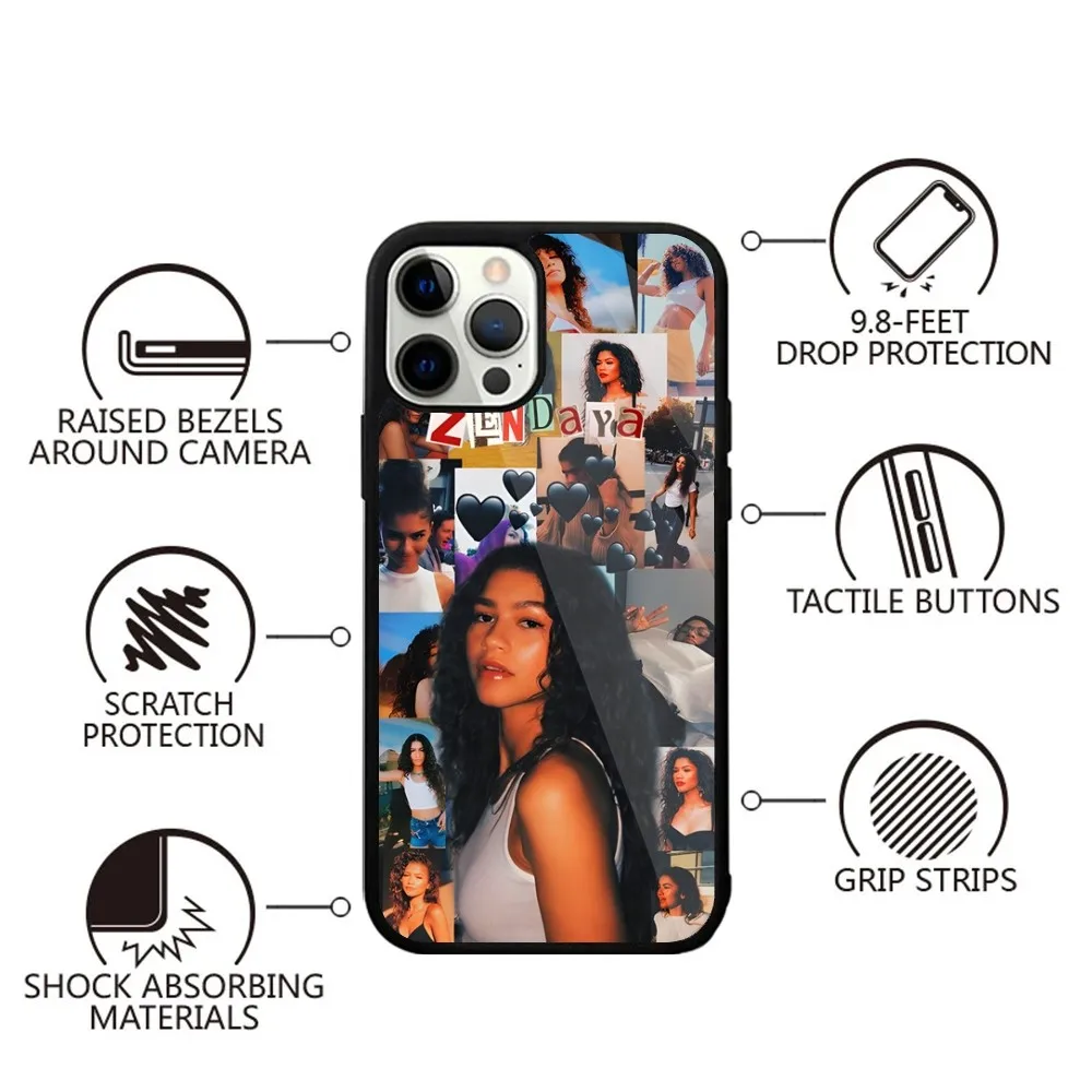 Z-Zendaya Phone Case For iPhone 16,15,14,13,12,11,Plus,Pro,Max,Mini Magsafe Magnetic Wireless Charging