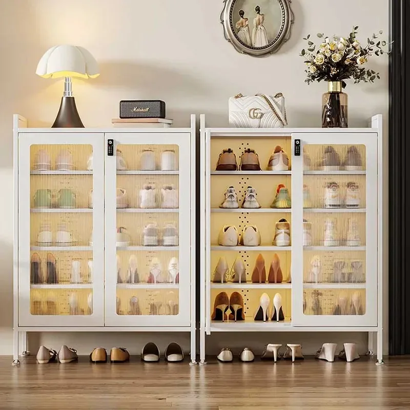 

Creative Rotating Shoe Cabinets Living Room Display Storage Simple Luxury Shoe Cabinets Narrow Nordic Sapateira Room Decorations