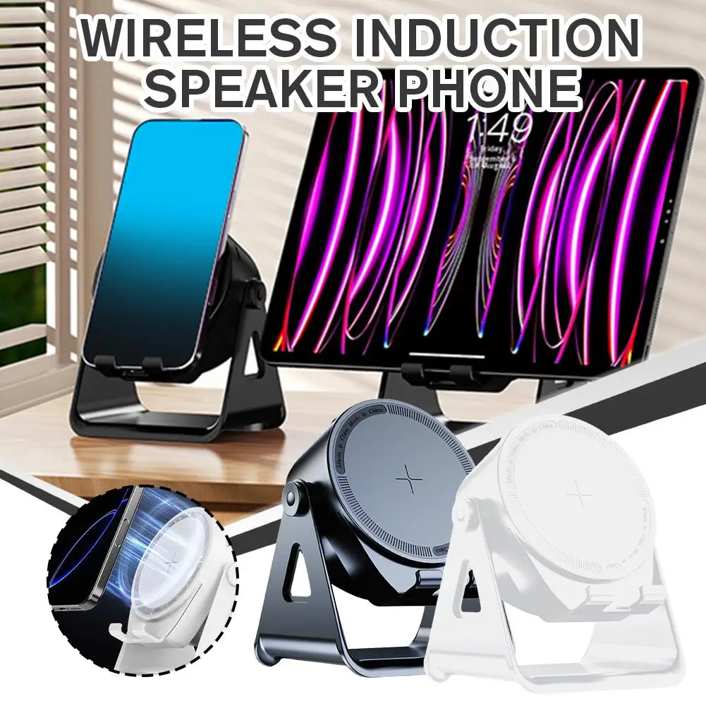 

Wireless Bluetooth Speaker With Stereo Surround Sound Intelligent Induction Mobile Phone Holder Lazy Stand For Phone Q5f5