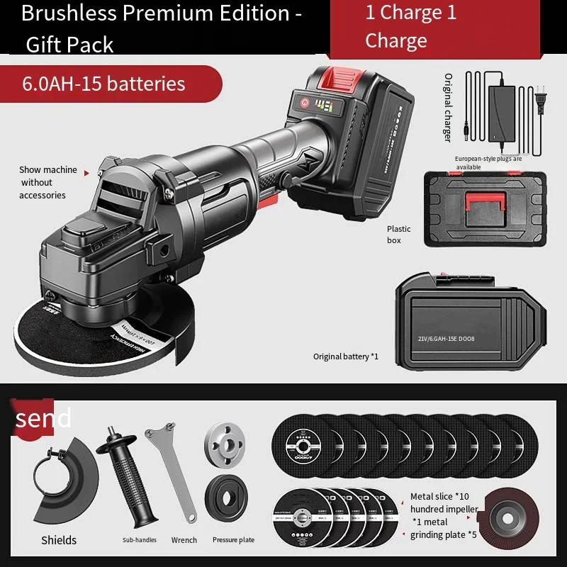 Brushless Electric Angle Grinder Tool Makita 18v 그라인더 그라인더 무선 무선그라인더 Болгарка Ушм Аккумуляторная 미니그 라인더 미니 그라인더 앵글그라인더 Wosai