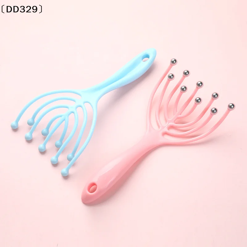 

Массажер для головы с девятью зубцами, для расслабления кожи головы, глубокого массажа, массажная расческа с девятью шариками〔DD329〕