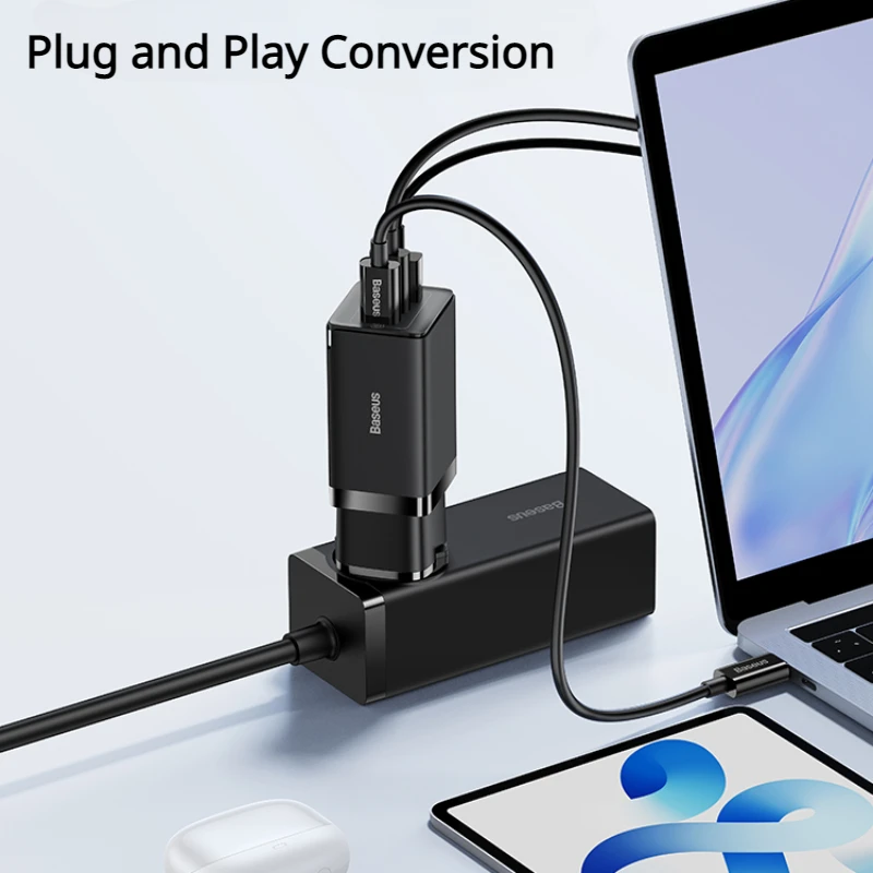 Baseus EU Conversion Plug UK Socket Conversion Plugs Power Converter Portable Charger Flame Retardant for Travel Study Abroad