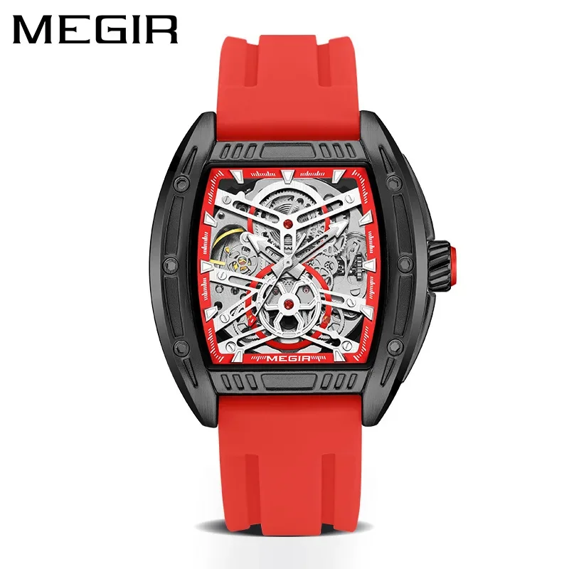 MEGIR 8601 Fashion Men Automatic Mechanical Watches Skeleton Luxury Luminous Waterproof Casual Wristwatches for Man Reloj Hombre