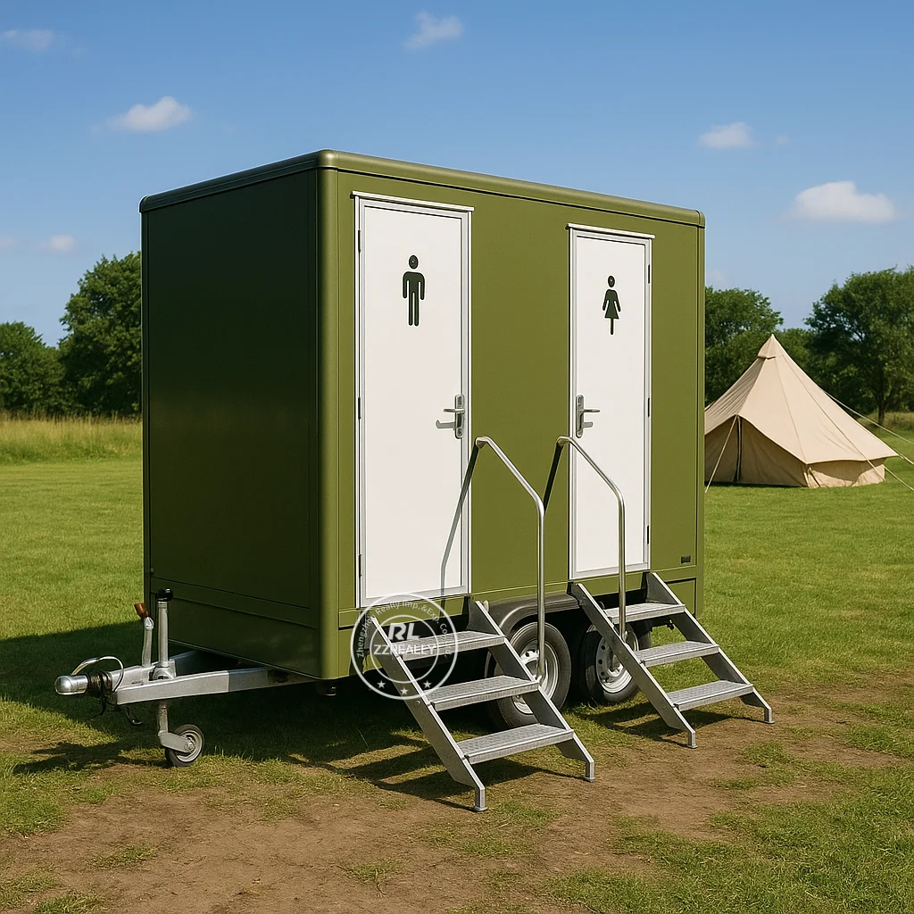 Certificação DOT Chuveiro ao ar livre Toalete Móvel VIP Toalete Trailer Toalete portátil móvel para venda