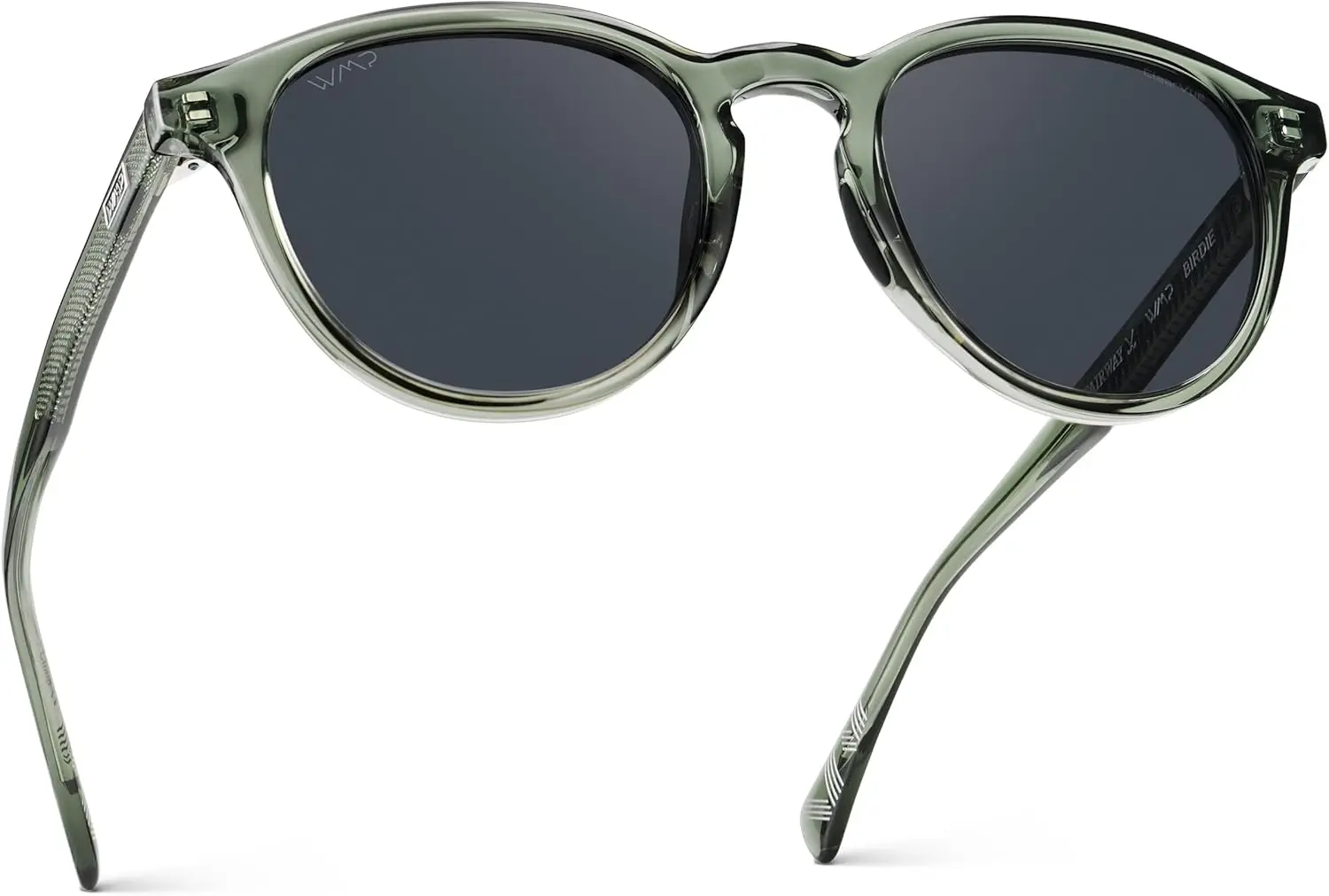 Men's Round Performance Golf Sunglasses - Polarized & Anti-Reflective Lenses, Non-Slip Nose Pads