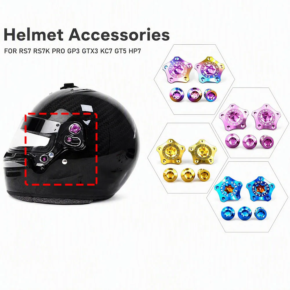 Motorcycle Helmet Visor Accessories Decoration Fixed Lens Screw Parts For Bell RS7 RS7K PRO GP3 GTX3 KC7 GT5 HP7