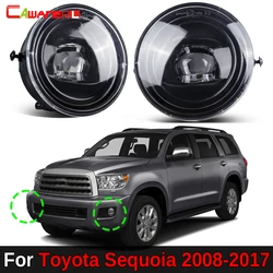 2 Pieces 40W Car Front Bumper LED Fog Light DRL Assembly For Toyota Sequoia 2008 2009 2010 2011 2012 2013 2014 2015 2016 2017