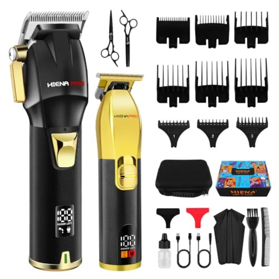 

Professional Hair Clippers Set for Men, Cordless Barber Kit for Haircut, Clippers and Trimmers Set, Hair Cutting Kit with LED D