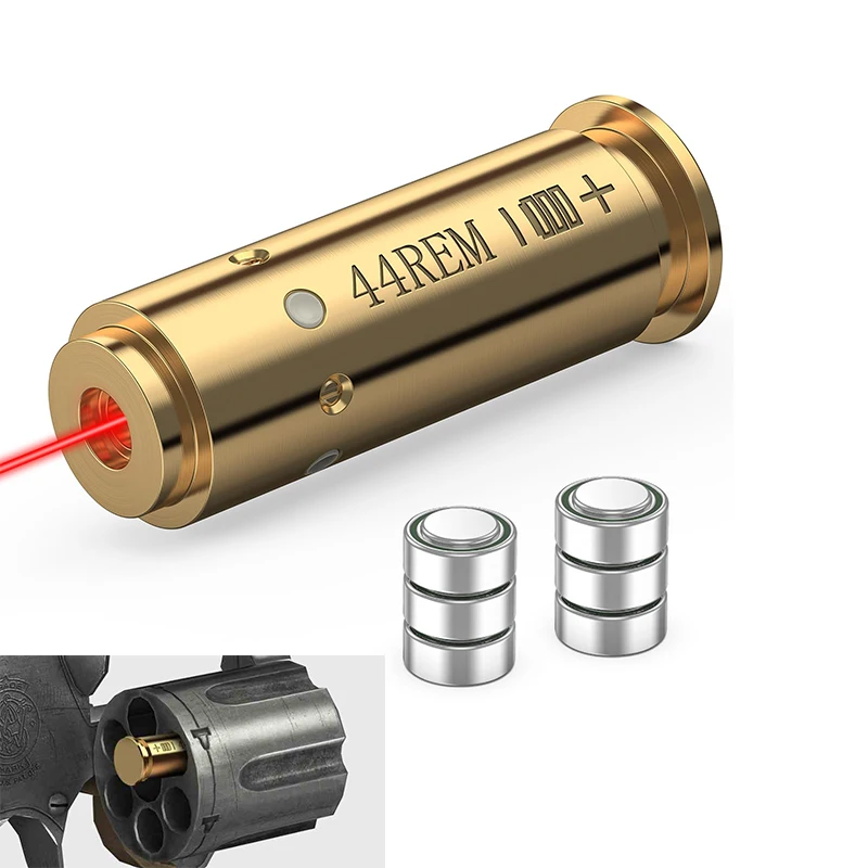 

MidTen Red Bore Sight Red Laser 44 REM MAG Boresighter Zeroing Bore Sighting with 6pcs Batteries