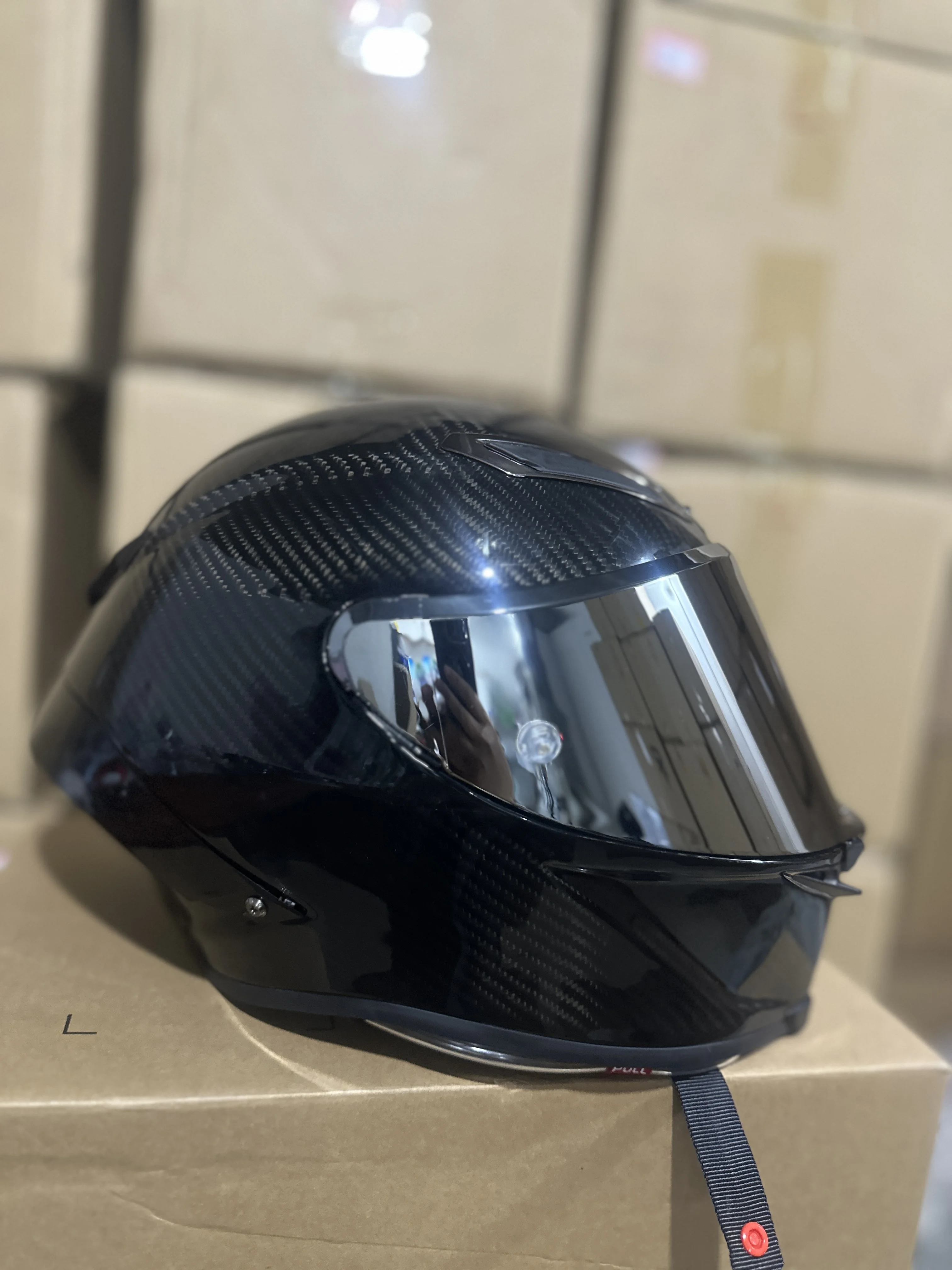 

Полнолицевой шлем из углеродного волокна, мотоциклетный шлем, мужской всесезонный шлем для бега гоночного автомобиля, Casco De Moto