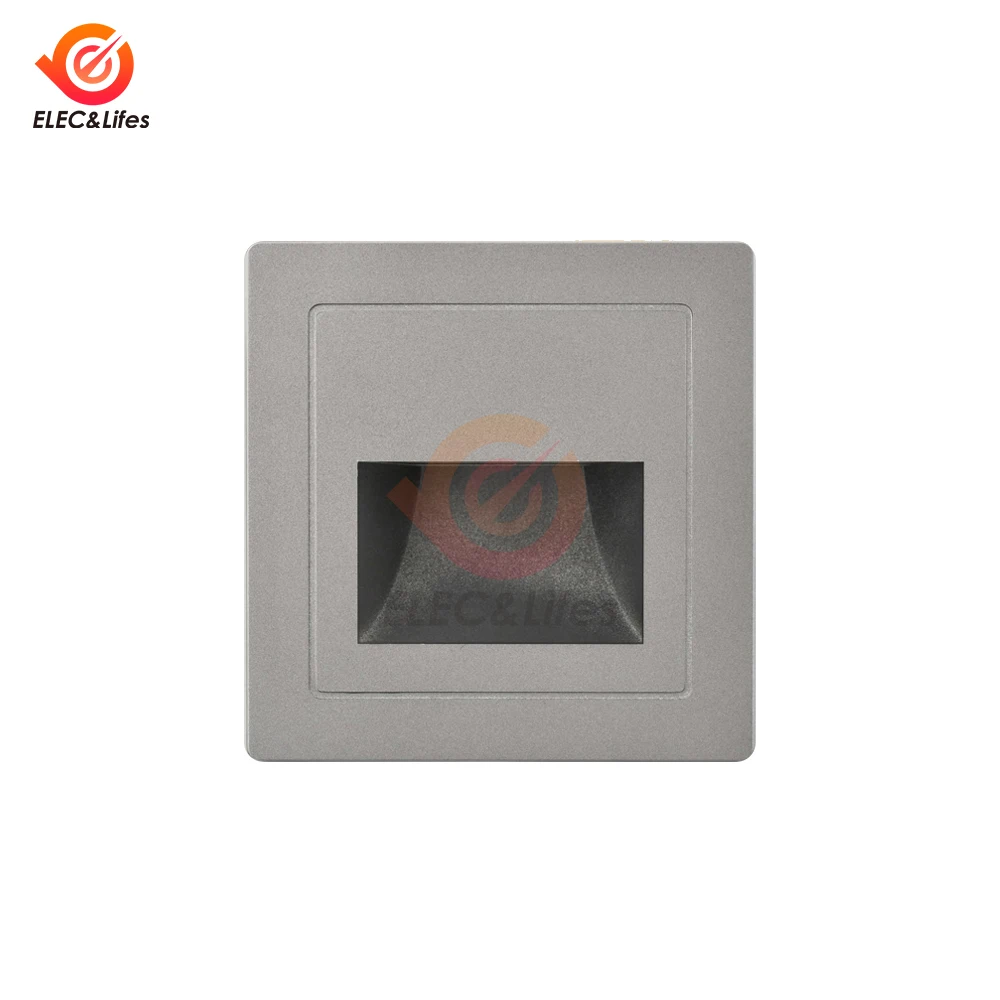 AC110-220V Intarsiato 86 Interruttore della luce da pavimento Controllo Lampada da parete a LED Lampada da incasso per corridoio Scala Passo Luce notturna Scala
