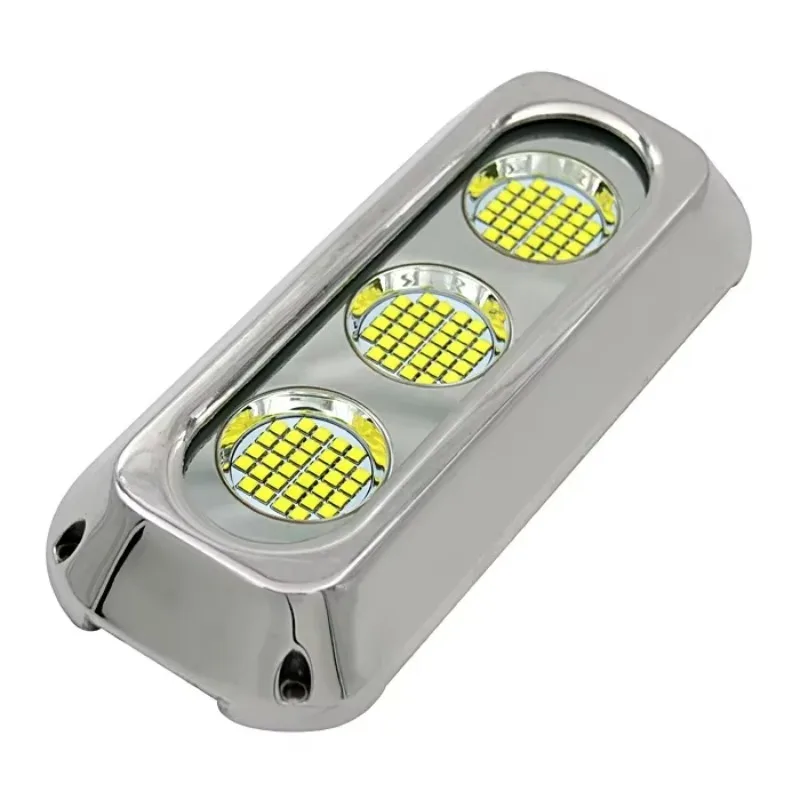 2025LED Underwater Boat Light 316 Stainless steel Surface Mount Transom Light for Boat Yacht Cruise Ships Pontoon