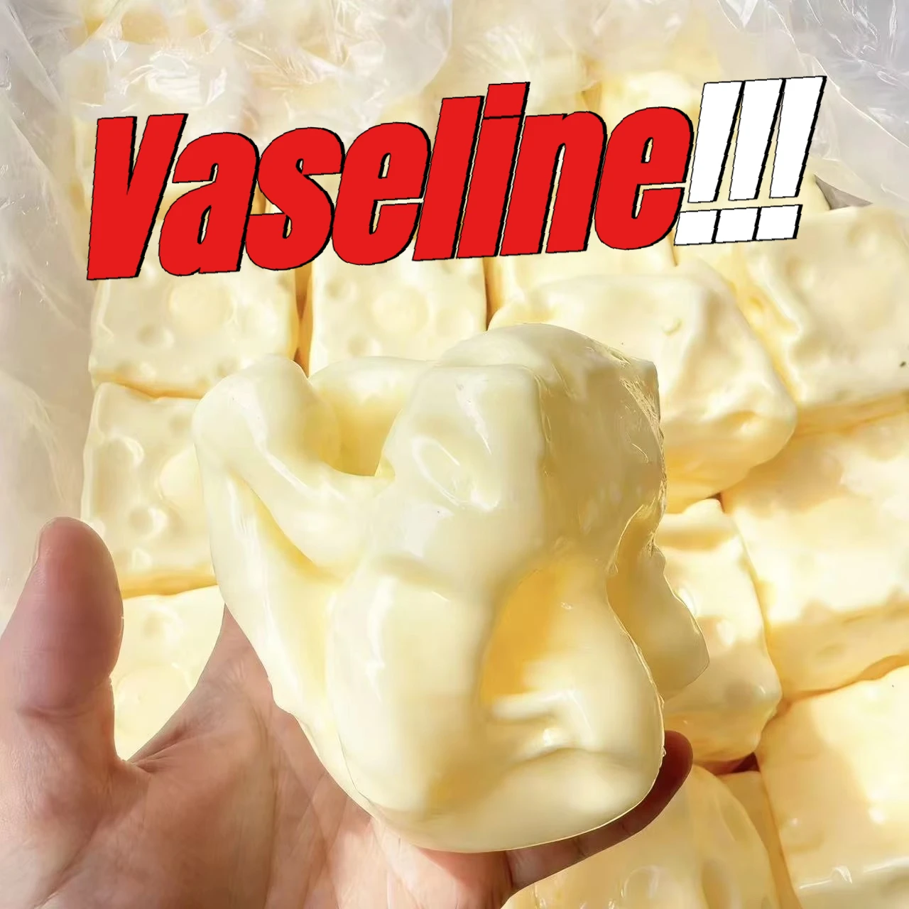 Großer Käsewürfel Vaseline Stressball, formbar, quetschbar, Fidget-Spielzeug, nicht springend, ASMR, sensorisch, Anti-Stress, entspannend, Geschenk