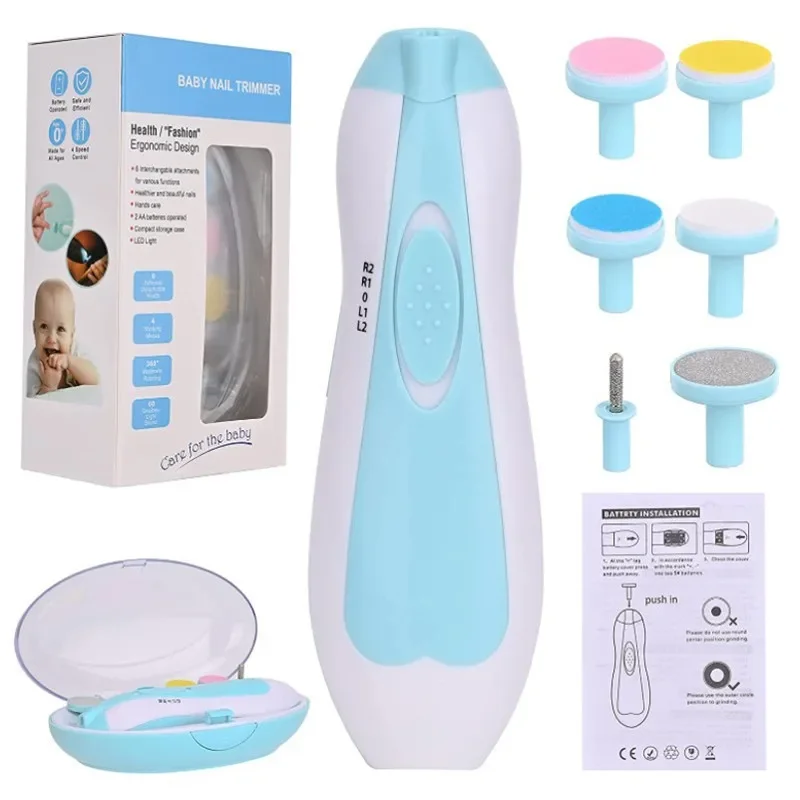 Electric Baby Nail Trimmer  Items Kid Nail Polisher Tool Care Kit Easy To Trim Nail File Newborn  Accessories