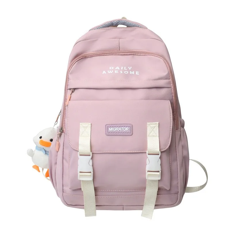 Quality Wear-resistant Student Schoolbag Fashion Patchwork Large Capacity Women Shoulder Bag Leisure Travel Luggage Men Backpack