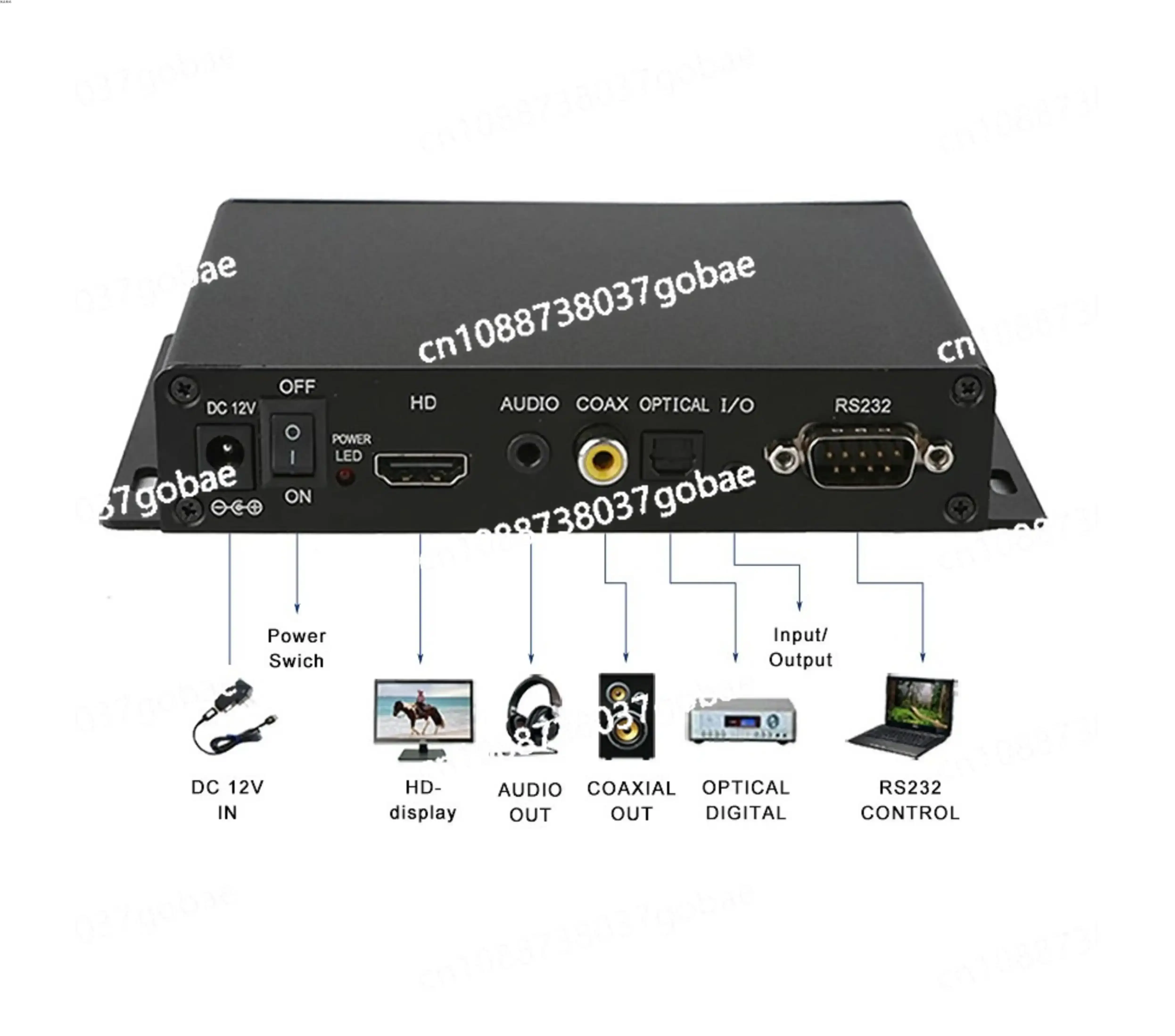 1005-12 Factory  Interactive 12 button auto play digital 5.1 audio output USB LCD advertising tv screen media player