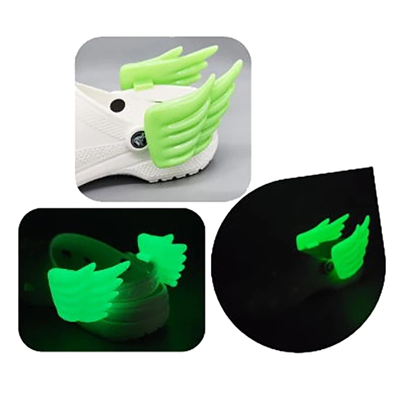 1Pair Fashion Angel Wings DIY Quality All-match Shoe Accessories Decoration Men Women