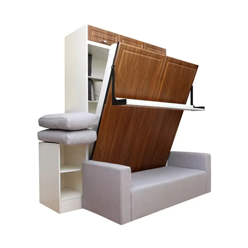 Custom Antique Appearance Living Room Furniture Hotel Murphy Bed With Sofa Folding Space-Saving Vertical Murphy Wall Bed